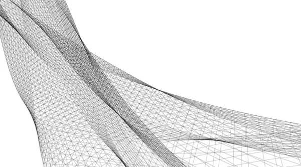 Lignes Dessin Abstraites Dans Concept Art Architectural Formes Géométriques Minimales — Image vectorielle