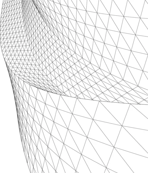 Lignes Dessin Abstraites Dans Concept Art Architectural Formes Géométriques Minimales — Image vectorielle