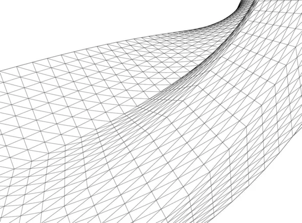 Abstrakcyjne Linie Rysunku Koncepcji Sztuki Architektonicznej Minimalne Kształty Geometryczne — Wektor stockowy