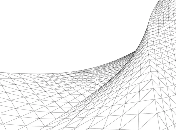 Linhas Abstratas Desenho Conceito Arte Arquitetônica Formas Geométricas Mínimas — Vetor de Stock