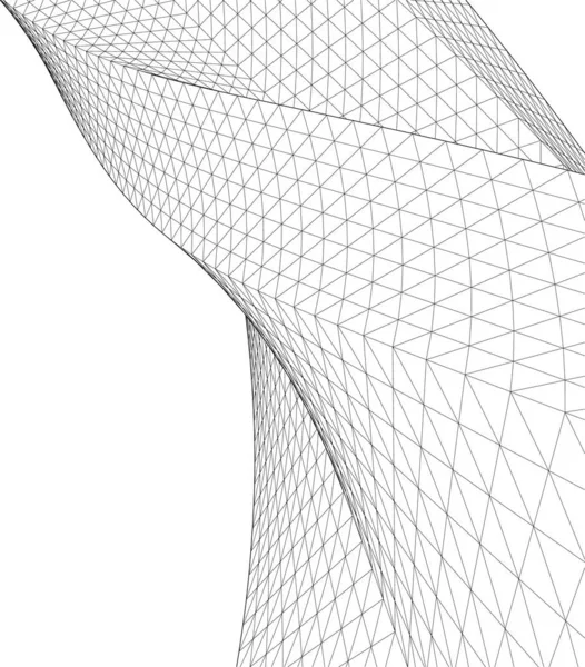 建築芸術の概念における抽象的な線や最小限の幾何学的形状 — ストックベクタ