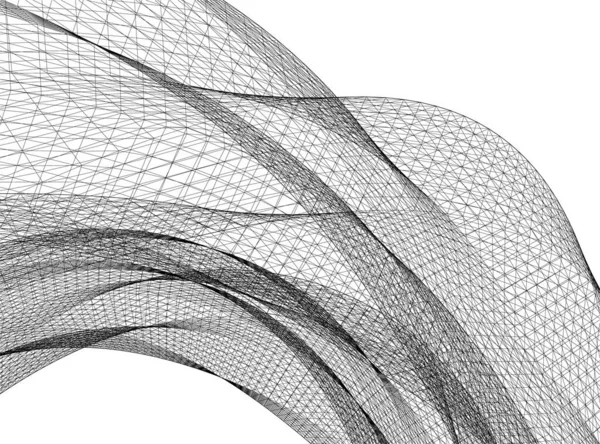 Linhas Abstratas Desenho Conceito Arte Arquitetônica Formas Geométricas Mínimas —  Vetores de Stock