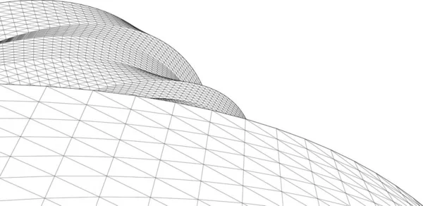 Mimari Sanat Konseptinde Soyut Çizgiler Minimum Geometrik Şekiller — Stok Vektör