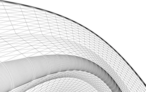 Abstrakte Zeichnungslinien Architektonischen Kunstkonzept Minimale Geometrische Formen — Stockvektor