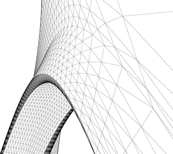 Mimari sanat konseptinde soyut çizgiler, minimum geometrik şekiller. 