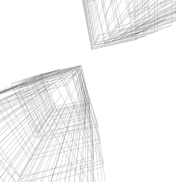 Linhas Abstratas Desenho Conceito Arte Arquitetônica Formas Geométricas Mínimas —  Vetores de Stock