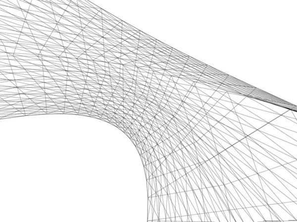 Linhas Abstratas Desenho Conceito Arte Arquitetônica Formas Geométricas Mínimas — Vetor de Stock