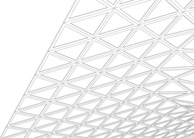 Mimari sanat konseptinde soyut çizgiler, minimum geometrik şekiller. 