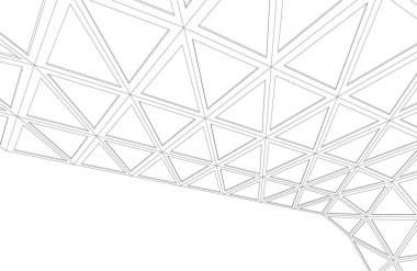 Mimari sanat konseptinde soyut çizgiler, minimum geometrik şekiller. 