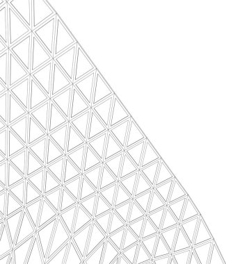 Mimari sanat konseptinde soyut çizgiler, minimum geometrik şekiller. 