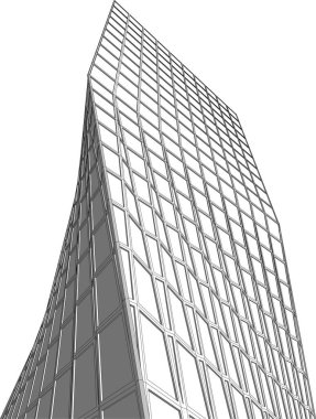 Mimari sanat konseptinde soyut çizgiler, minimum geometrik şekiller. 