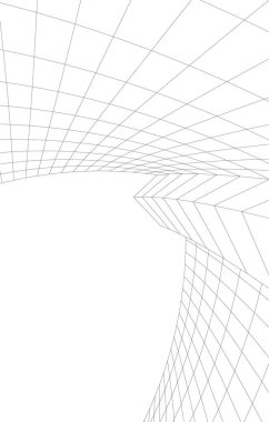 Mimari sanat konseptinde soyut çizgiler, minimum geometrik şekiller. 