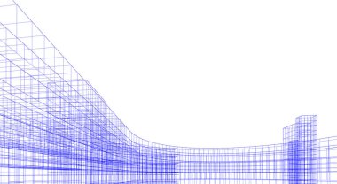 Mimari sanat konseptinde soyut çizgiler, minimum geometrik şekiller. 