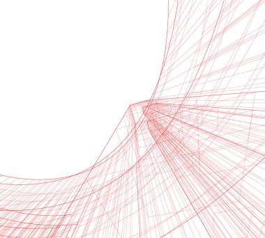 Mimari sanat konseptinde soyut çizgiler, minimum geometrik şekiller. 