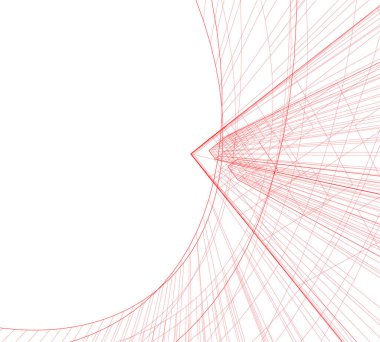 Mimari sanat konseptinde soyut çizgiler, minimum geometrik şekiller. 