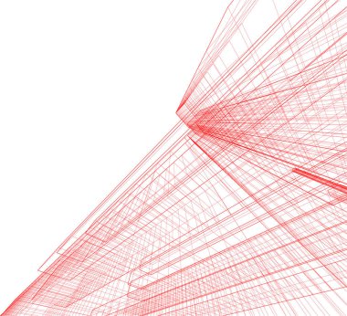 Mimari sanat konseptinde soyut çizgiler, minimum geometrik şekiller. 