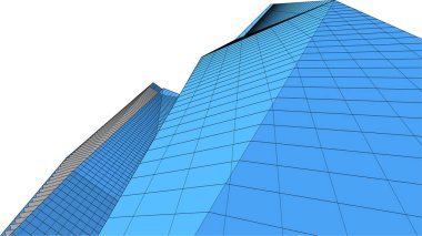 Mimari sanat konseptinde soyut çizgiler, minimum geometrik şekiller. 