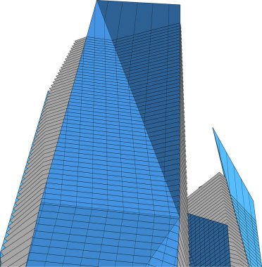 Mimari sanat konseptinde soyut çizgiler, minimum geometrik şekiller. 