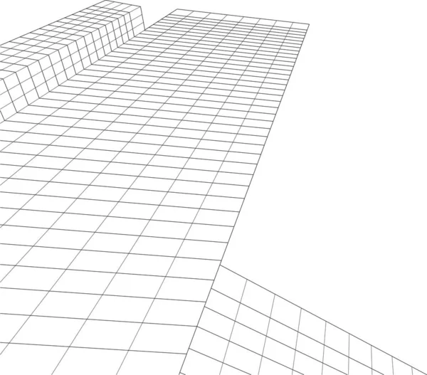 Linhas Abstratas Desenho Conceito Arte Arquitetônica Formas Geométricas Mínimas —  Vetores de Stock