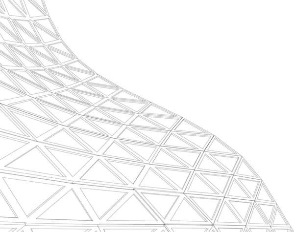 Abstrakte Zeichnungslinien Architektonischen Kunstkonzept Minimale Geometrische Formen — Stockvektor