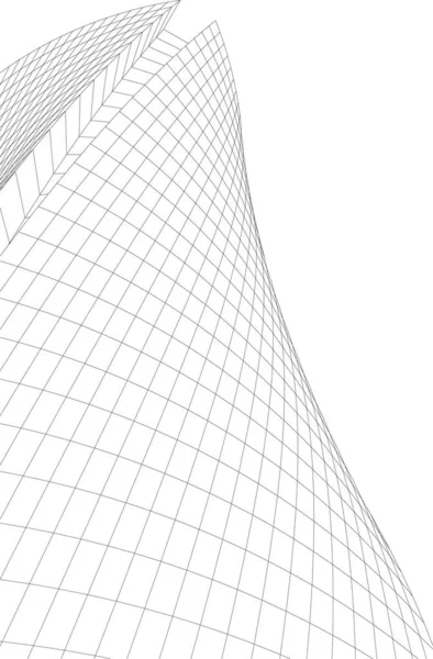 Linhas Abstratas Desenho Conceito Arte Arquitetônica Formas Geométricas Mínimas — Vetor de Stock