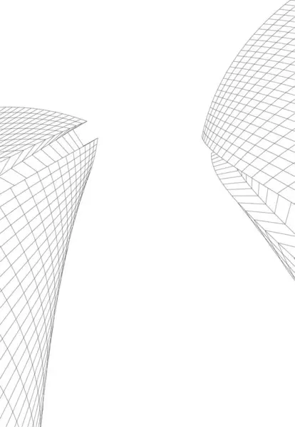 Абстрактные Чертежи Архитектурном Искусстве Минимальные Геометрические Формы — стоковый вектор