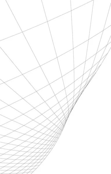 Linhas Abstratas Desenho Conceito Arte Arquitetônica Formas Geométricas Mínimas — Vetor de Stock