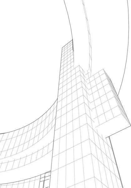 Linhas Abstratas Desenho Conceito Arte Arquitetônica Formas Geométricas Mínimas —  Vetores de Stock