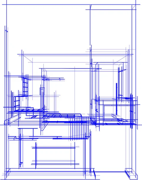 Mimari sanat konseptinde soyut çizgiler, minimum geometrik şekiller. 