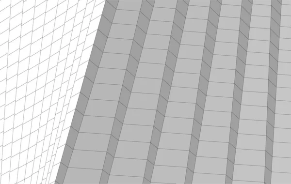 建築芸術の概念における抽象的な線や最小限の幾何学的形状 — ストックベクタ