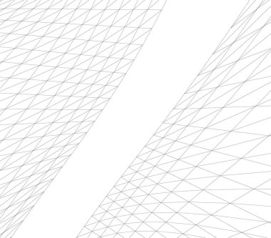 Mimari sanat konseptinde soyut çizgiler, minimum geometrik şekiller. 