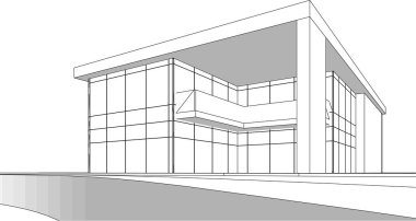 mimari sanat konsepti, vektör illüstrasyonu