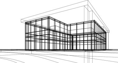 mimari sanat konsepti, vektör illüstrasyonu
