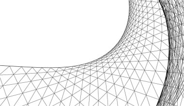 Mimari sanat konseptinde soyut çizgiler, minimum geometrik şekiller. 