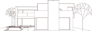 mimari sanat konsepti, vektör illüstrasyonu