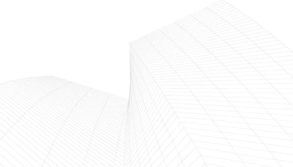 Lignes Dessin Abstraites Dans Concept Art Architectural Formes Géométriques Minimales — Image vectorielle