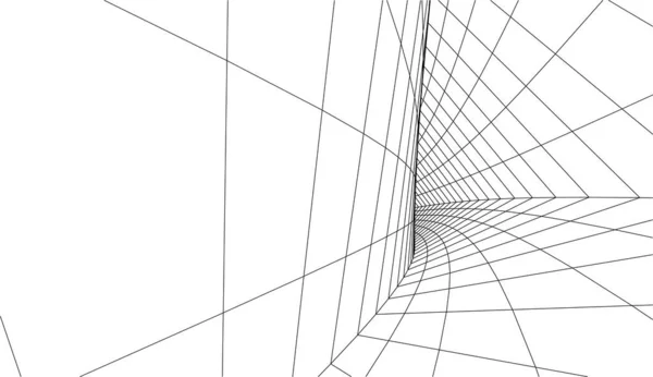 Abstrakcyjne Linie Rysunku Koncepcji Sztuki Architektonicznej Minimalne Kształty Geometryczne — Wektor stockowy