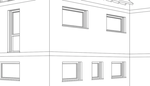 建築芸術の概念図 — ストックベクタ