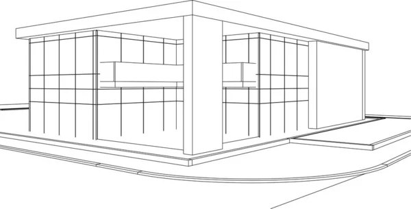 Architektonische Kunst Konzept Vektorillustration — Stockvektor