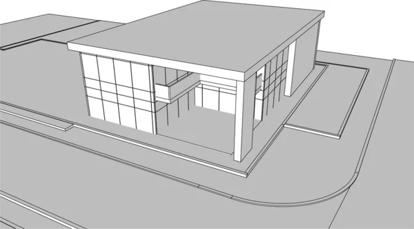 Architektonische Kunst Konzept Vektorillustration — Stockvektor