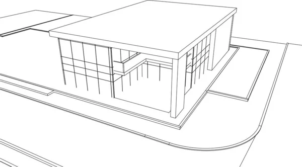 Architektonische Kunst Konzept Vektorillustration — Stockvektor