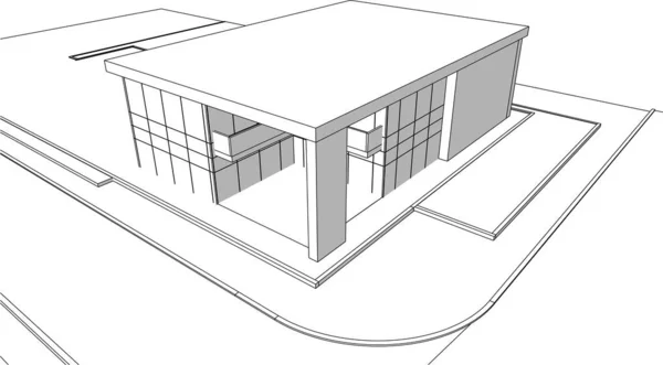 Architektonische Kunst Konzept Vektorillustration — Stockvektor