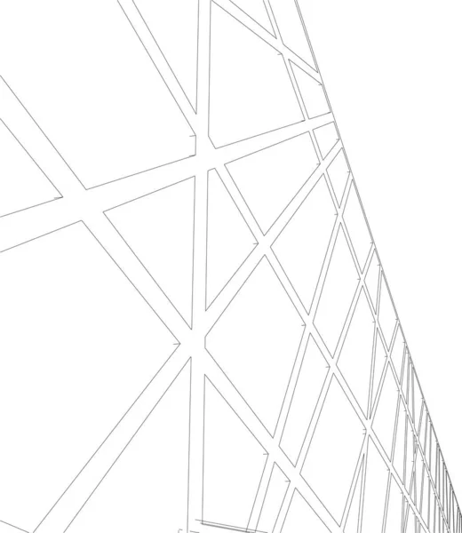 Linhas Abstratas Desenho Conceito Arte Arquitetônica Formas Geométricas Mínimas — Vetor de Stock