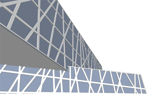 Linhas Abstratas Desenho Conceito Arte Arquitetônica Formas Geométricas Mínimas — Vetor de Stock