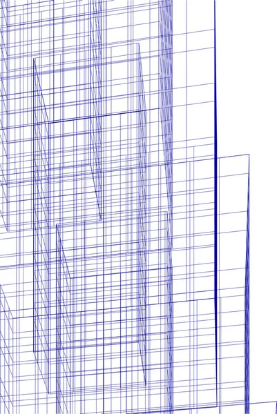 Abstracte Tekenlijnen Architectonisch Kunstconcept Minimale Geometrische Vormen — Stockvector