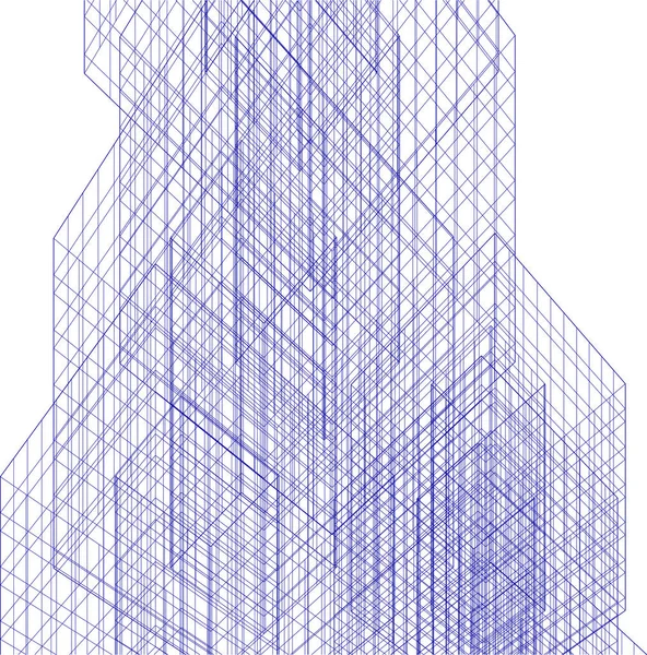 Garis Gambar Abstrak Dalam Konsep Seni Arsitektur Bentuk Geometris Minimal - Stok Vektor