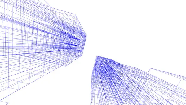 Mimari Sanat Konseptinde Soyut Çizgiler Minimum Geometrik Şekiller — Stok Vektör