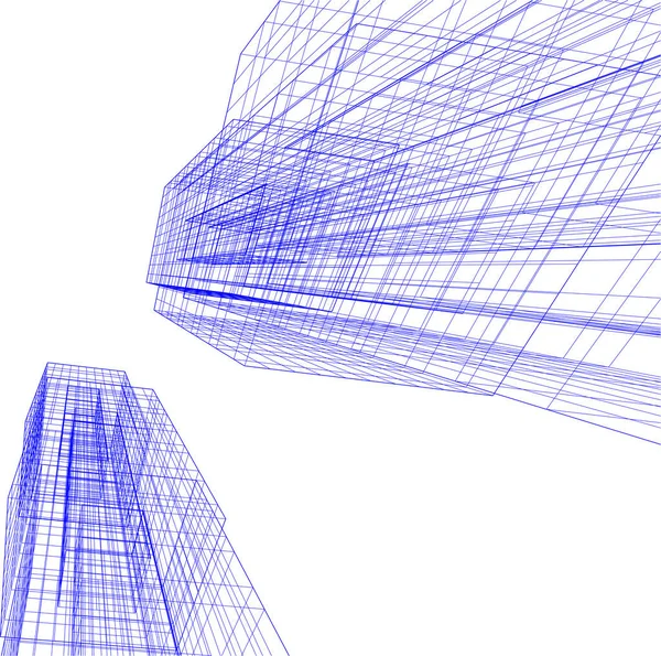 Mimari Sanat Konseptinde Soyut Çizgiler Minimum Geometrik Şekiller — Stok Vektör