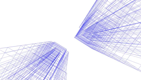 Абстрактні Лінії Малювання Концепції Архітектурного Мистецтва Мінімальні Геометричні Форми — стоковий вектор