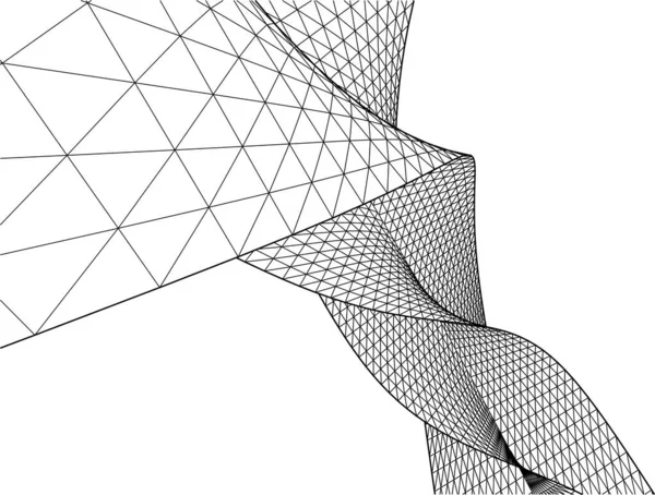 Abstrakte Zeichnungslinien Architektonischen Kunstkonzept Minimale Geometrische Formen — Stockvektor